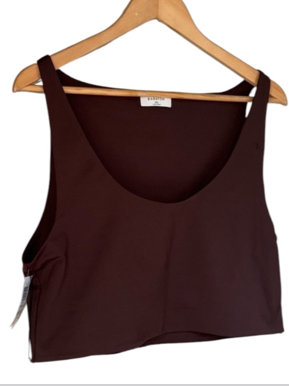Babaton Contour Cropped Tank NEW xxl stretch coffee bean brown aritzia